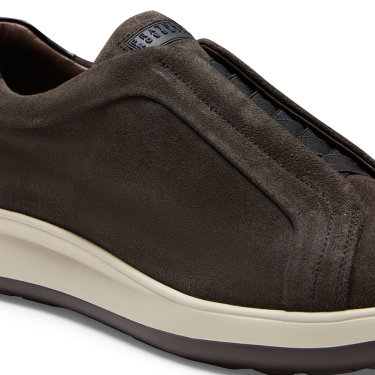 Sneaker in suede da uomo antracite