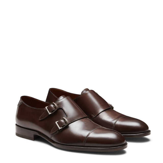 Derby doppia fibbia in pelle