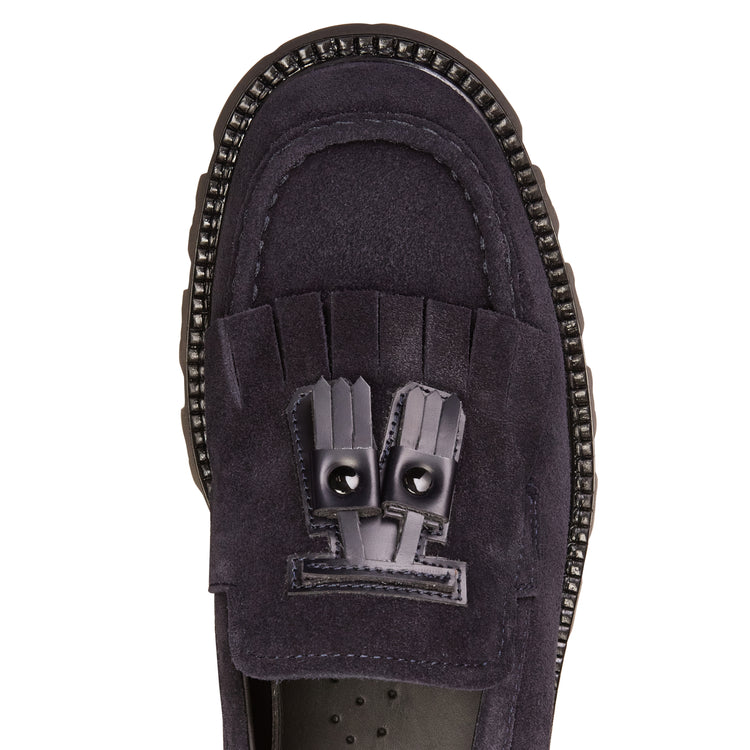 Registered Design Suede Bow Patch Loafer