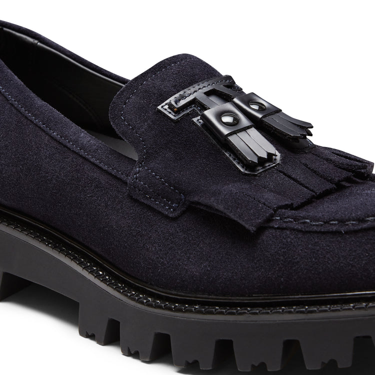 Registered Design Suede Bow Patch Loafer