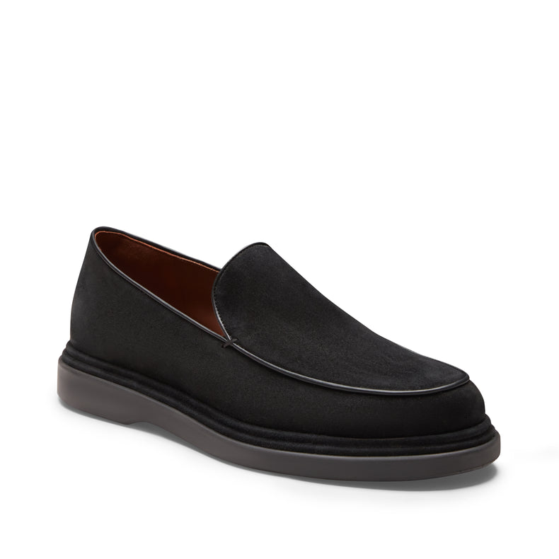 Mocassino nero in suede