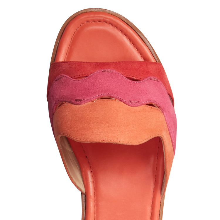 Sandalo in pelle scamosciata