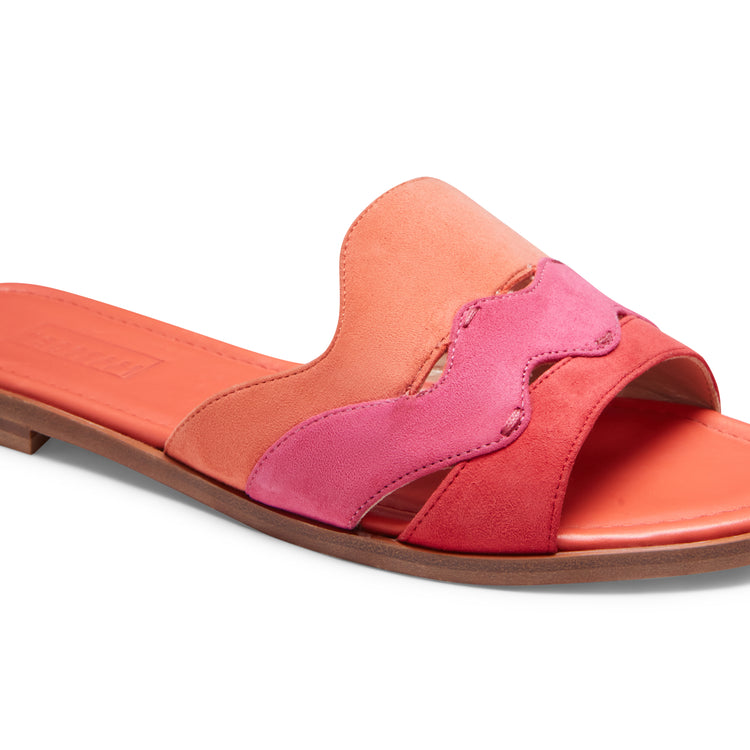 Sandalo in pelle scamosciata