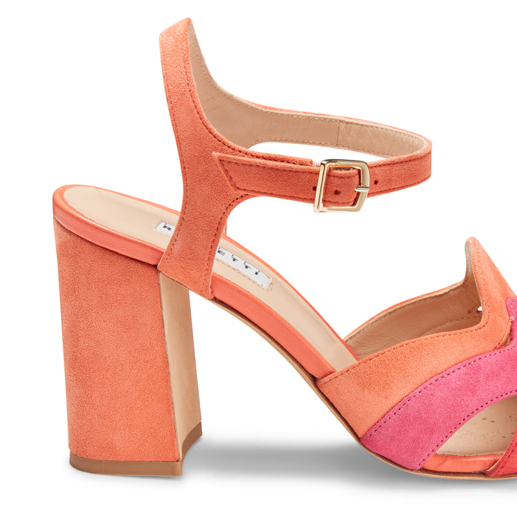 Sandalo in pelle scamosciata