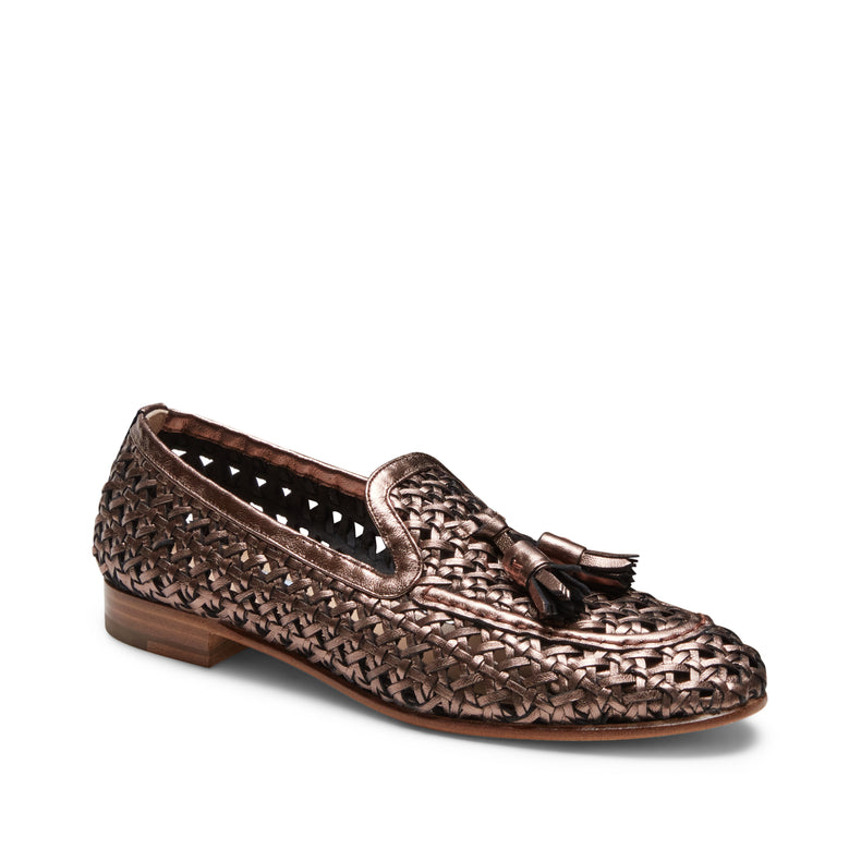 Mocassino Brera in pelle intrecciata da donna