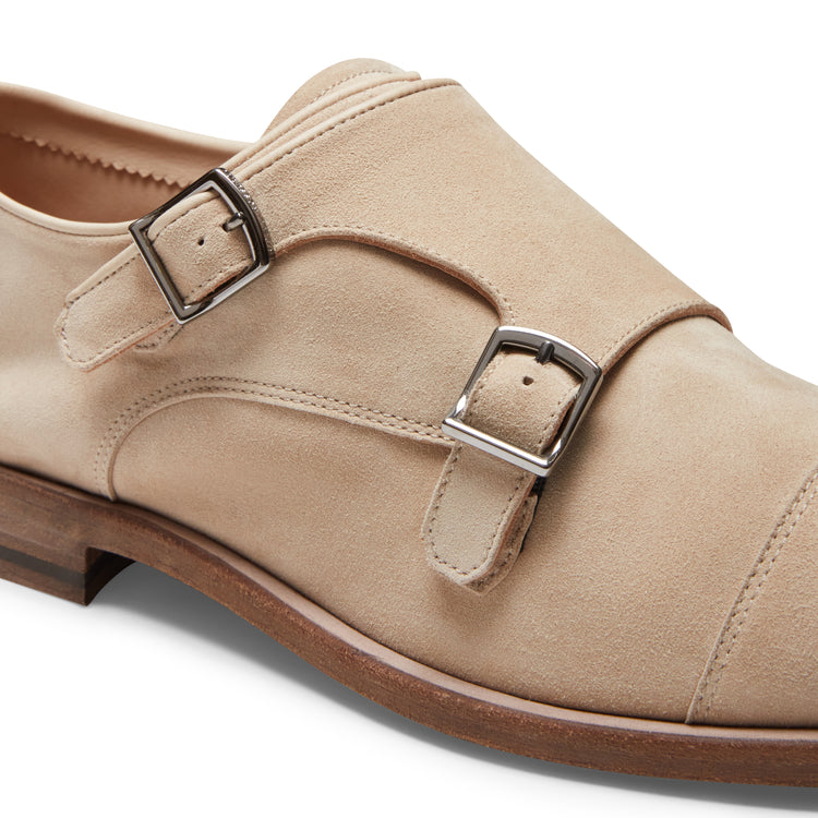 Derby doppia fibbia in suede