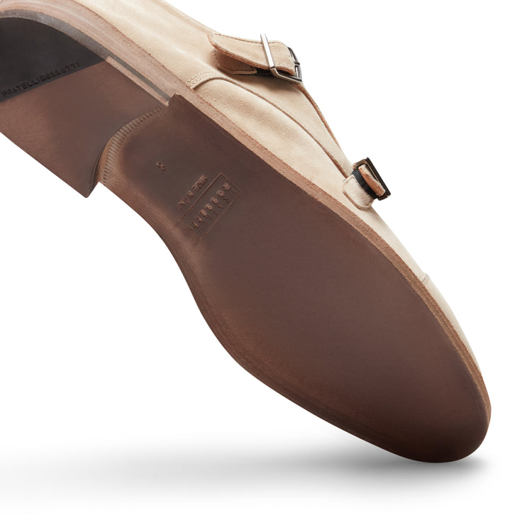 Derby doppia fibbia in suede