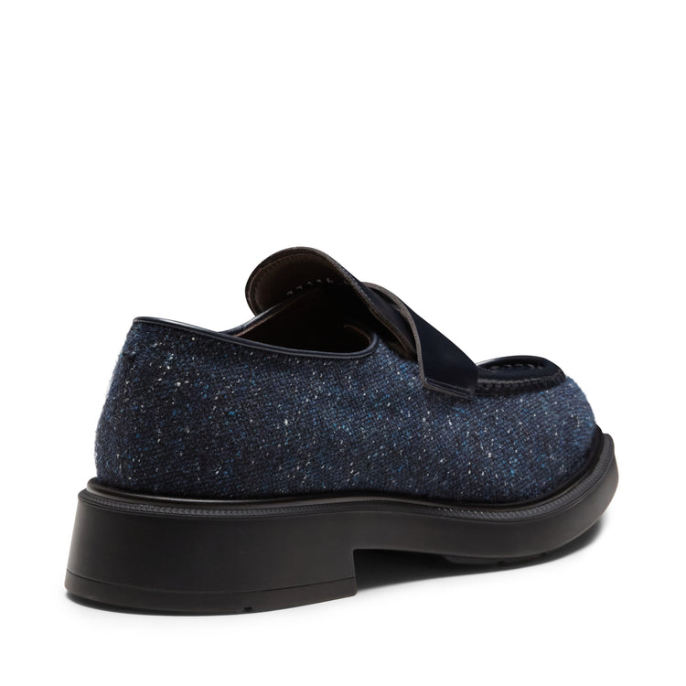 Women’s leather and fabric loafer 