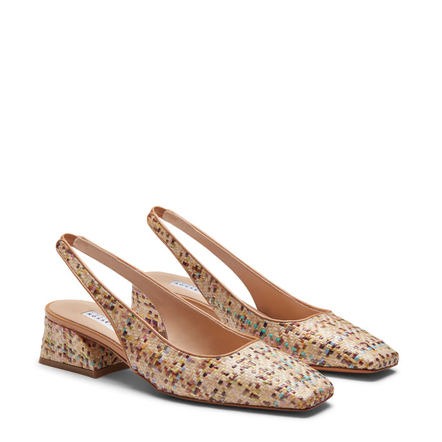 Sandales à bride arrière en tissu