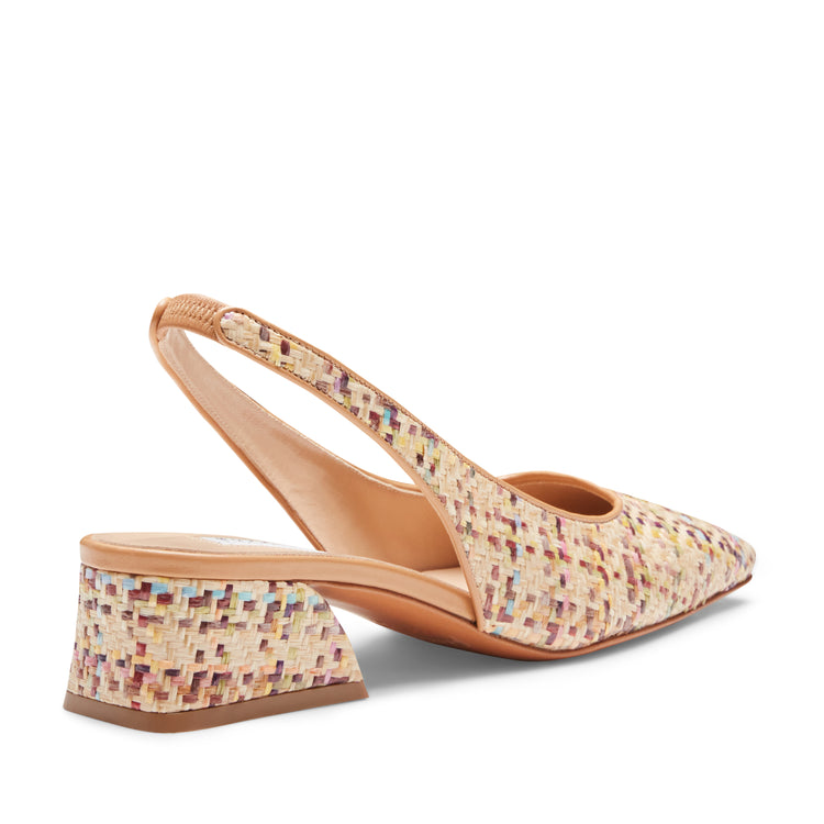 Sandalo sling back in tessuto