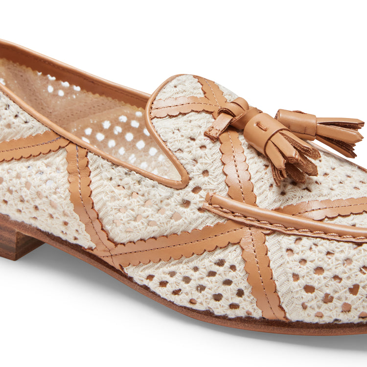 Mocassino Brera in tessuto e pelle