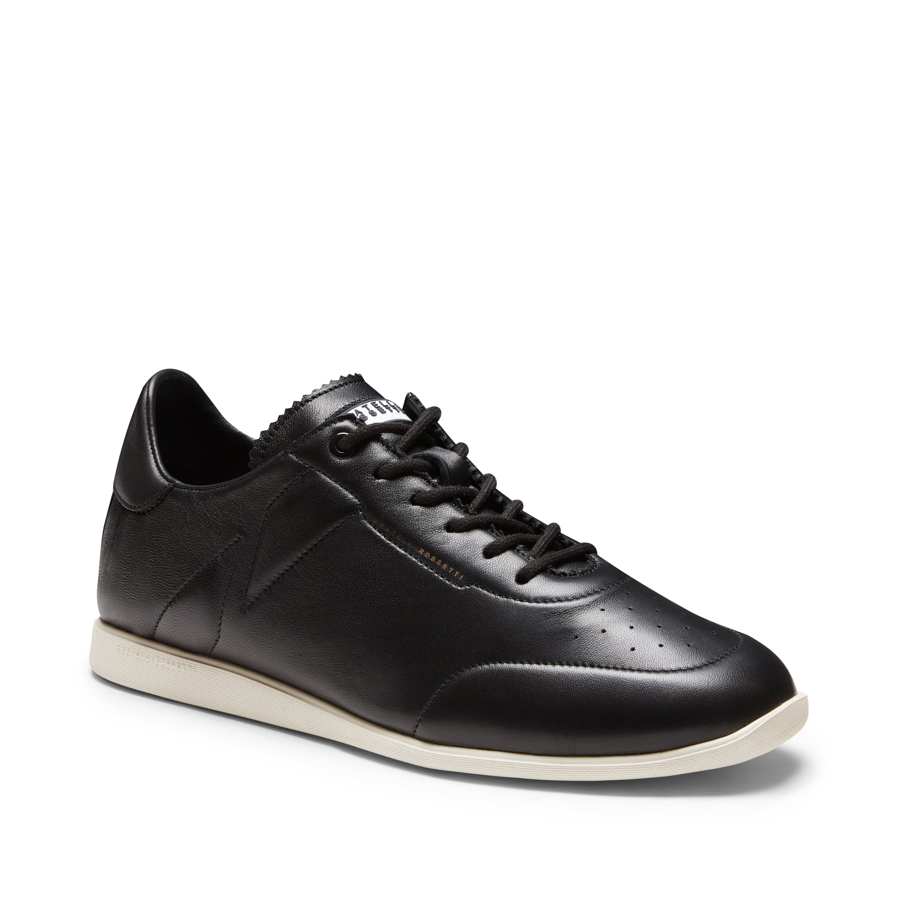 Men's Black Leather Sneaker|Fratelli Rossetti