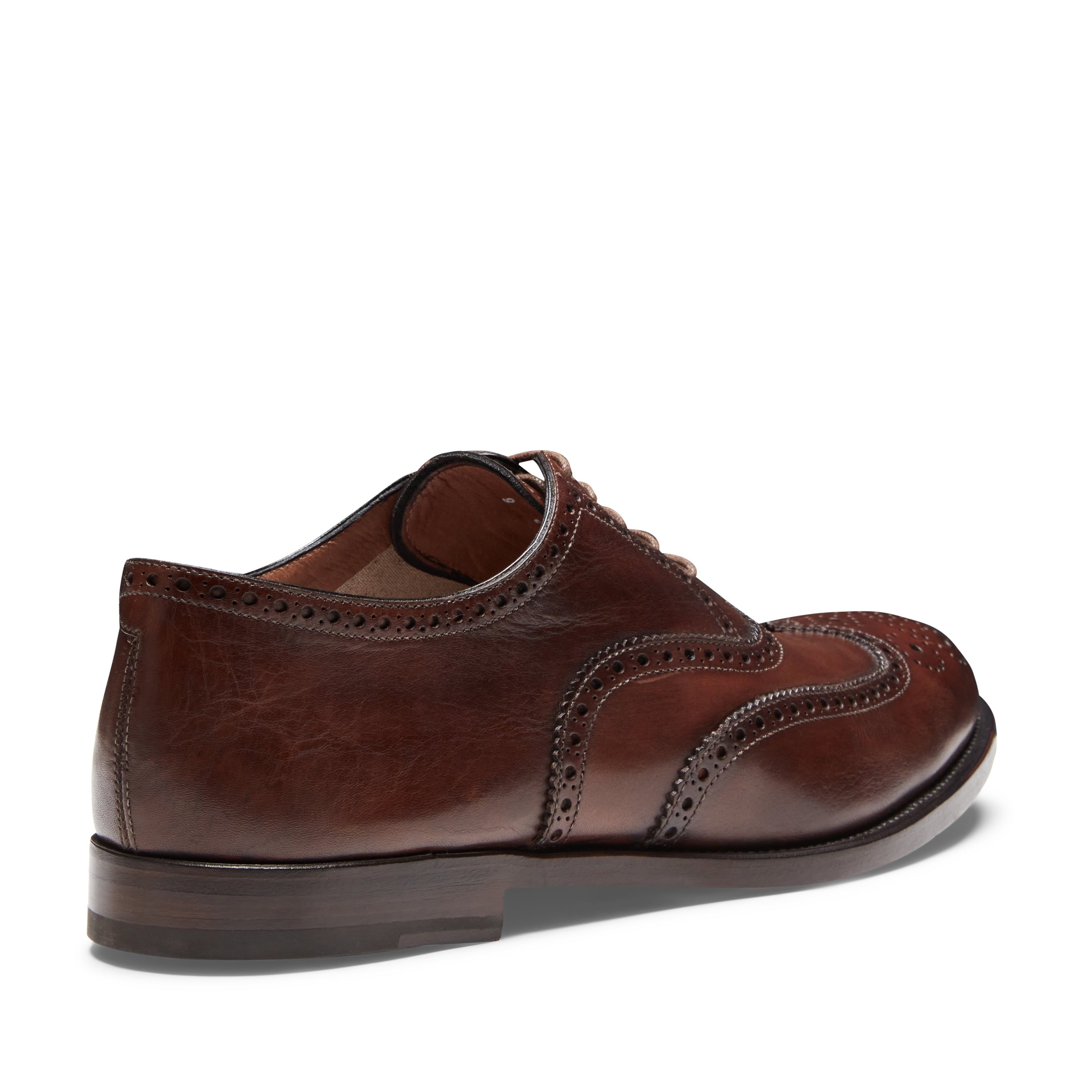 Cognac leather Oxford brogue | Fratelli Rossetti
