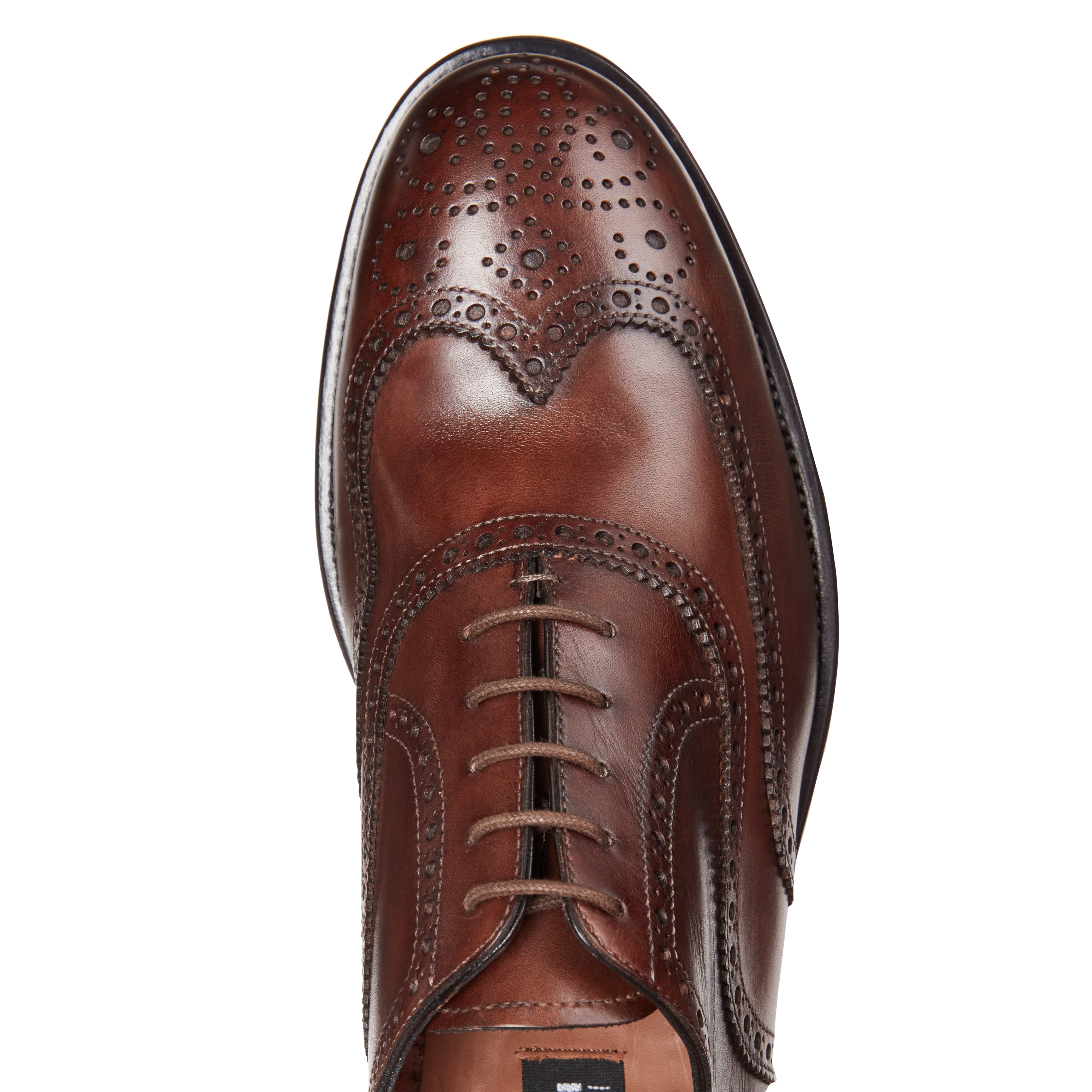 Cognac leather Oxford brogue | Fratelli Rossetti