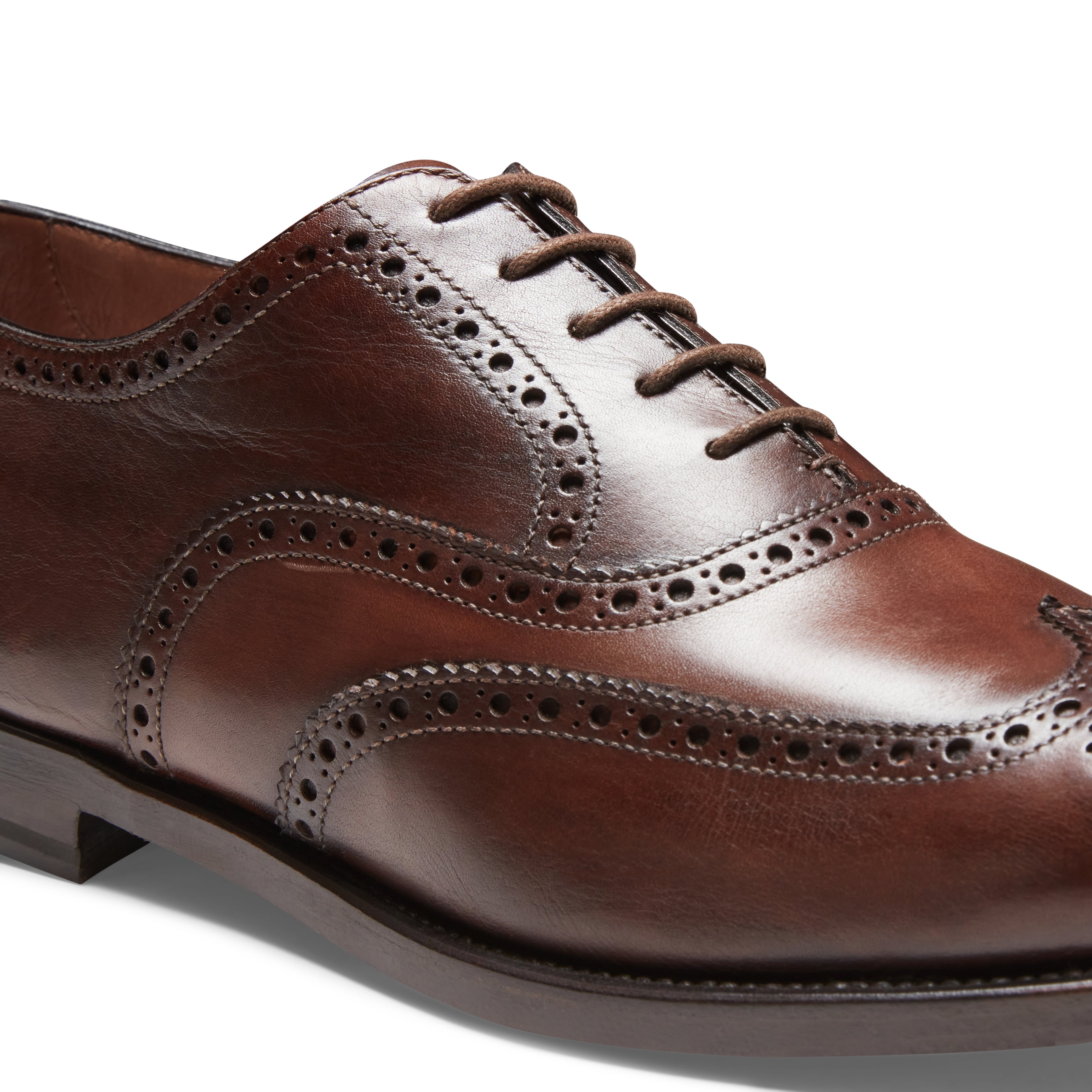 Cognac leather Oxford brogue | Fratelli Rossetti