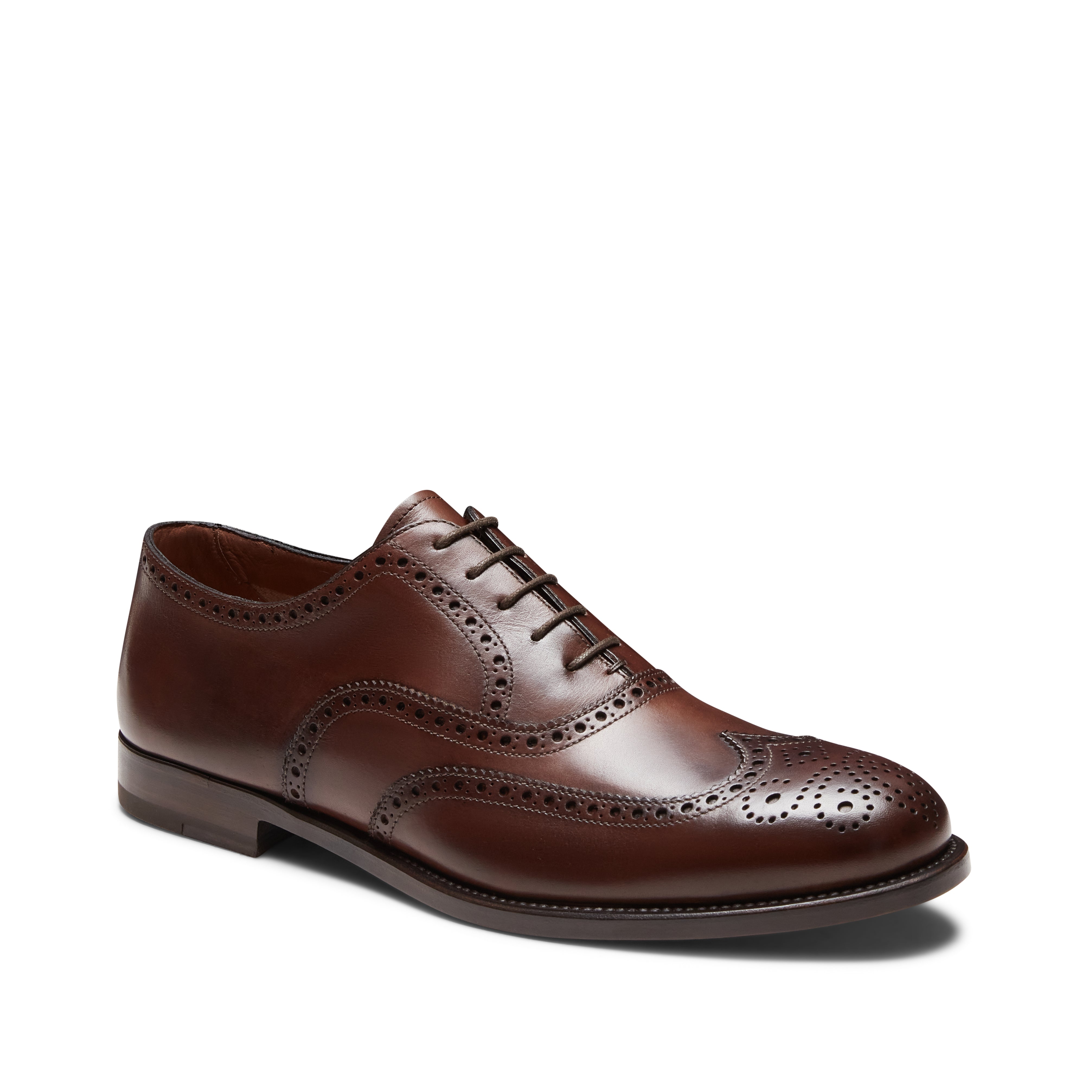 Cognac leather Oxford brogue | Fratelli Rossetti