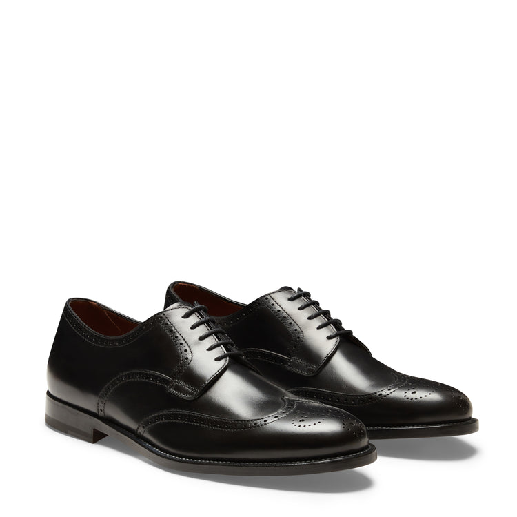 Stringata Derby brogue in pelle