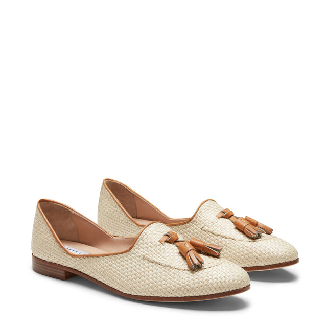 Loafer Brera Ballet aus Stoff und Leder 