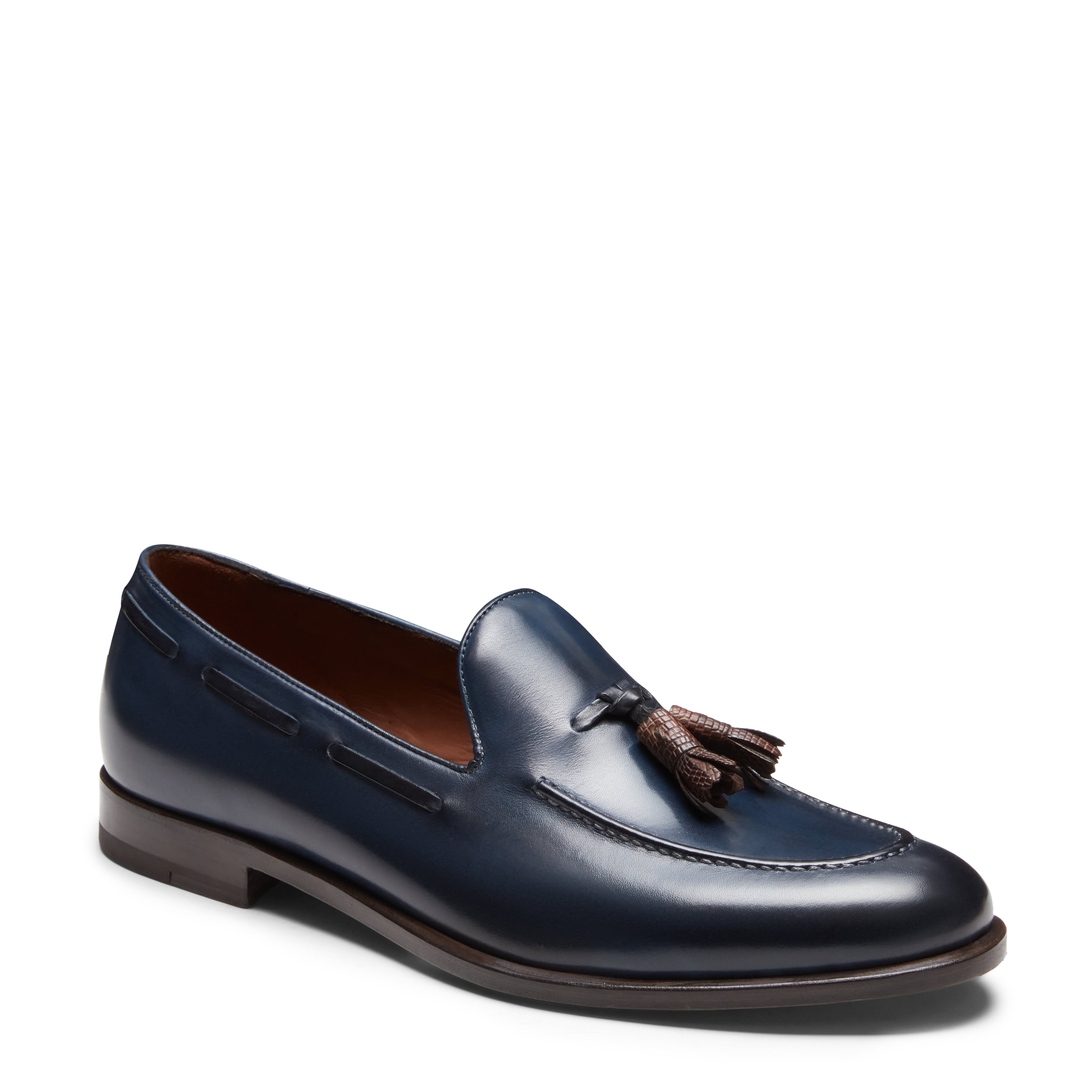 Blue Leather Brera Loafer|Fratelli Rossetti