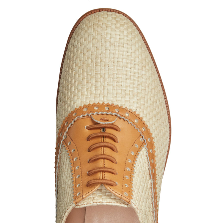 Francesina in tessuto e pelle