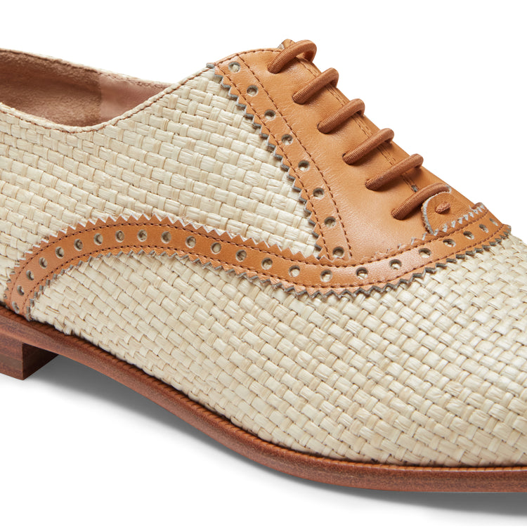 Francesina in tessuto e pelle