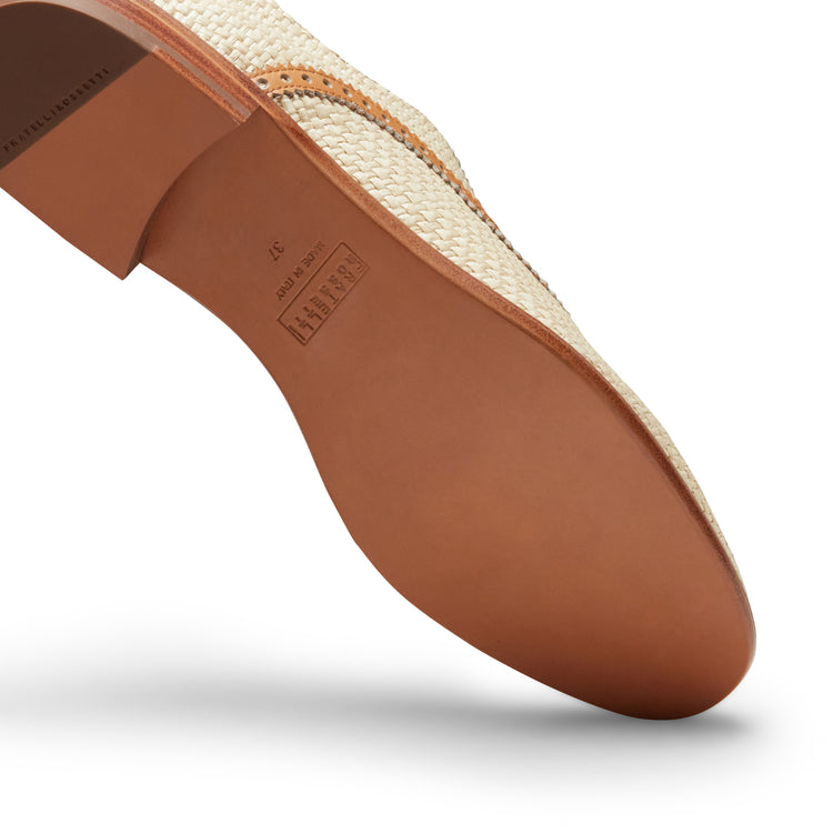 Francesina in tessuto e pelle