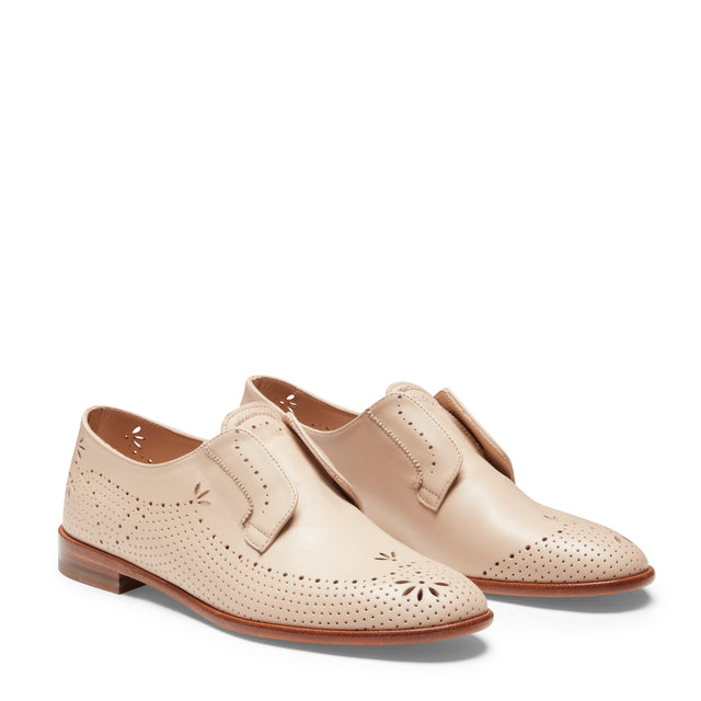 Stringata Derby in pelle