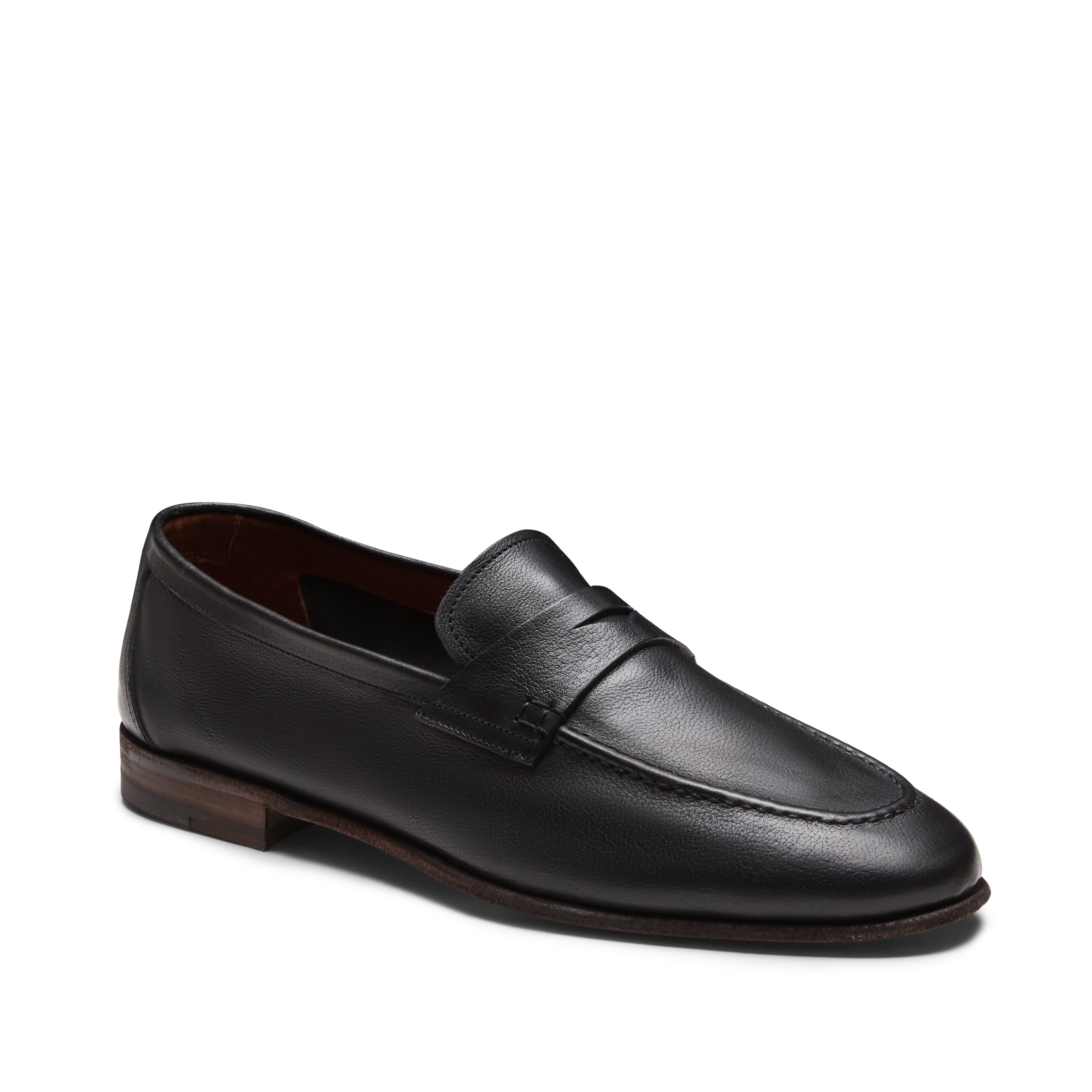 Black Leather Loafer|Fratelli Rossetti