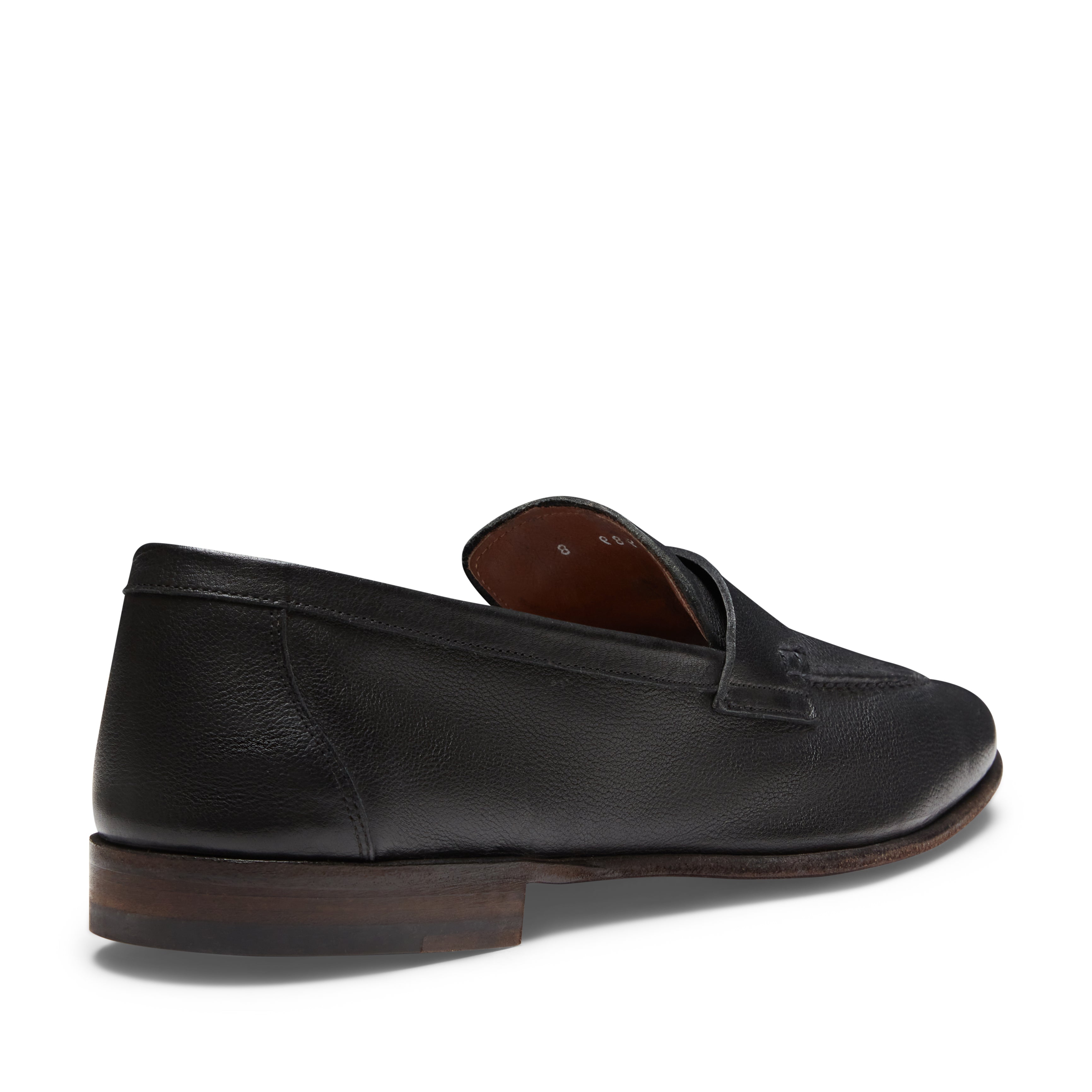 Black Leather Loafer|Fratelli Rossetti