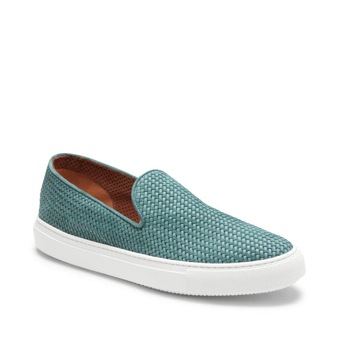 Slipper für Herren aus geflochtenem Veloursleder