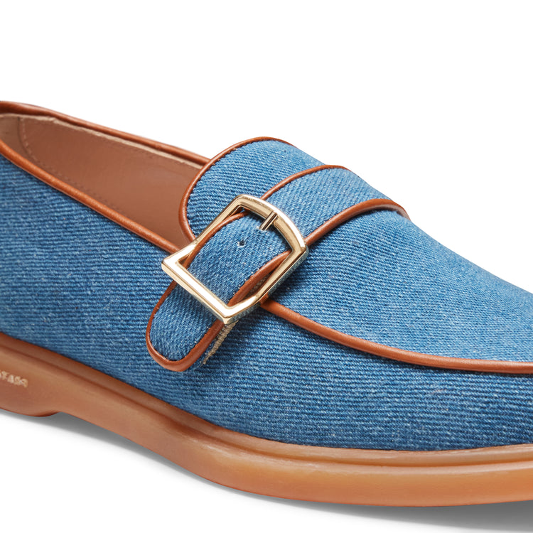 Mocassino in denim da donna