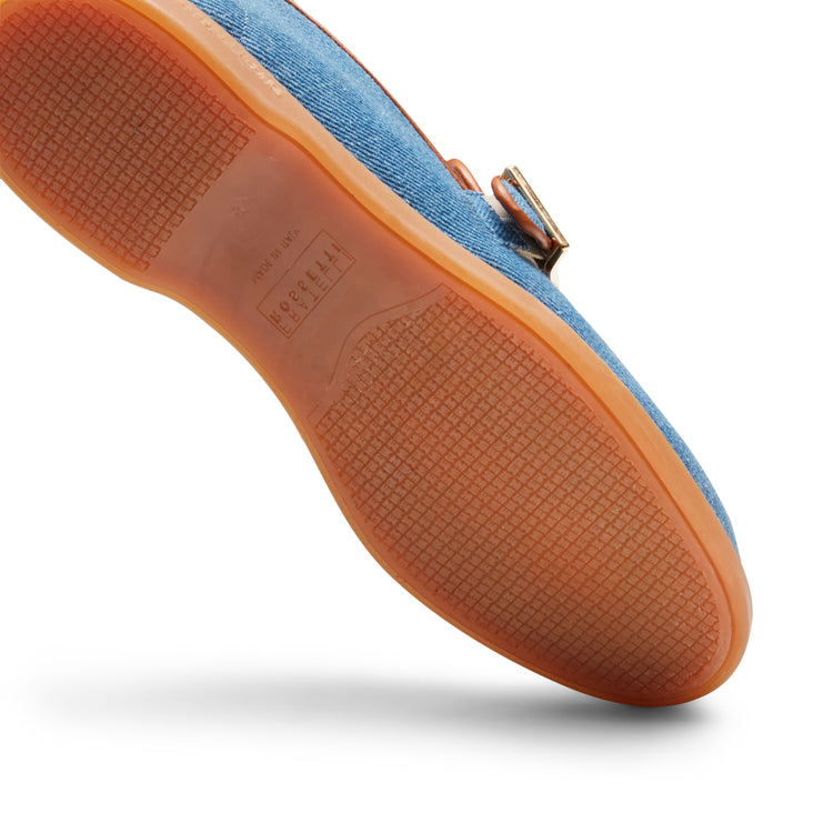 Mocassino in denim da donna