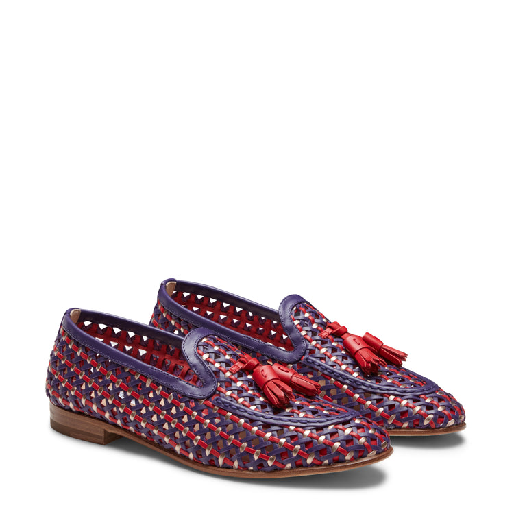 Mocassins Brera en cuir tressé pour femmes