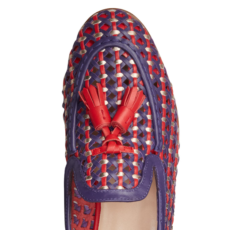 Mocassins Brera en cuir tressé pour femmes
