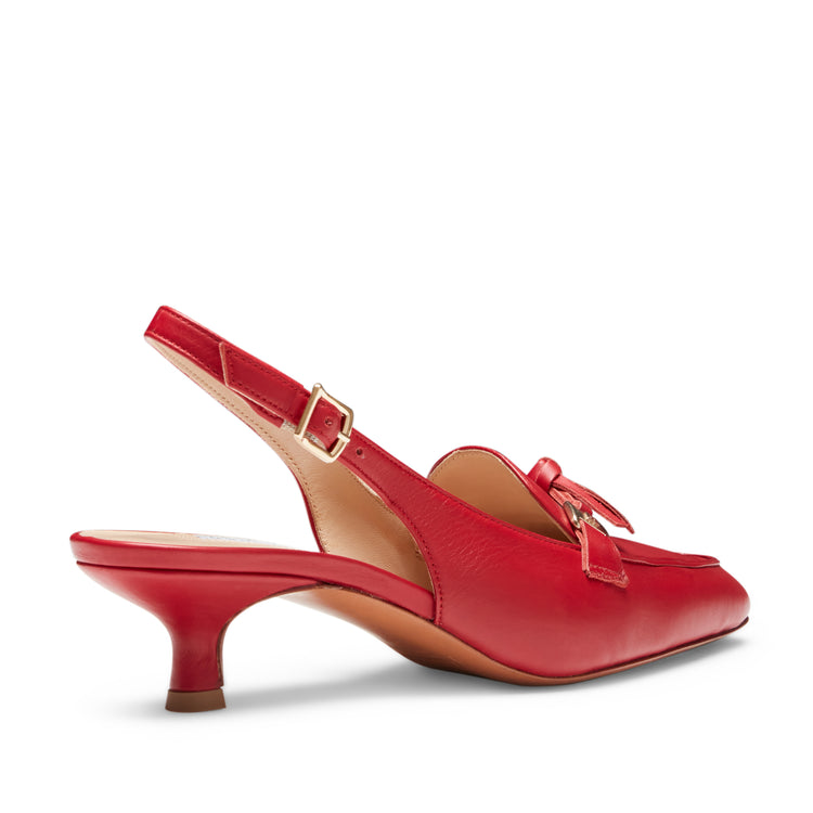 Sandalo sling back in pelle