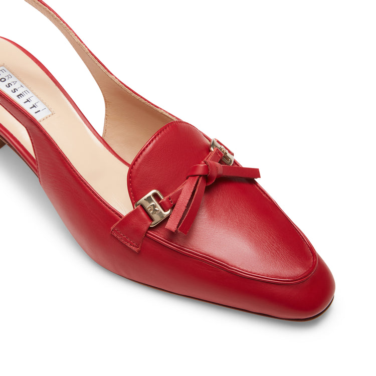 Sandalo sling back in pelle