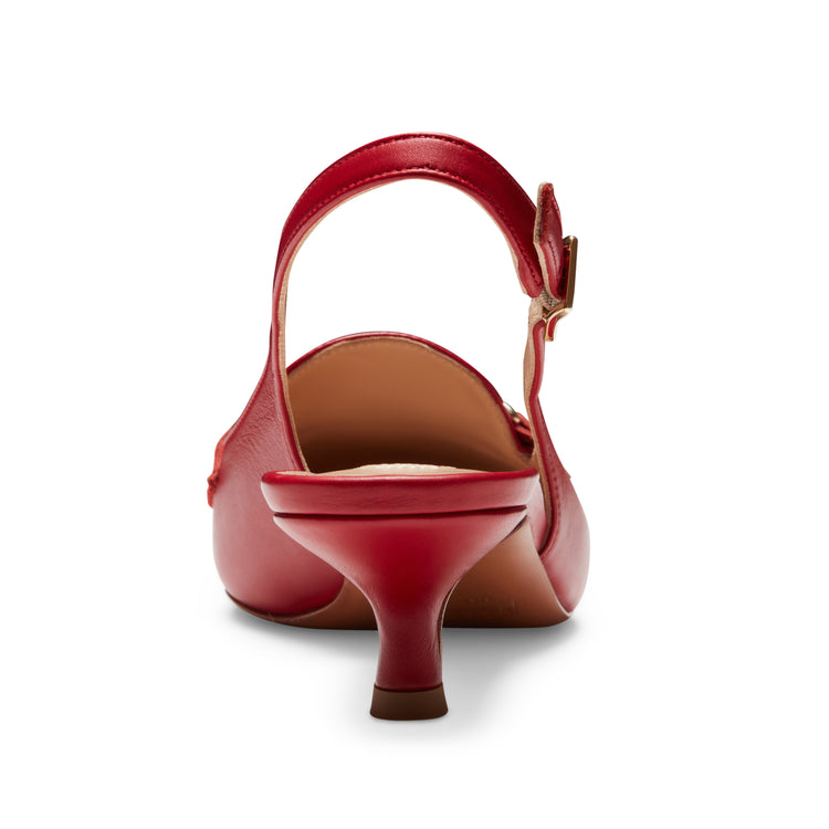 Sandalo sling back in pelle