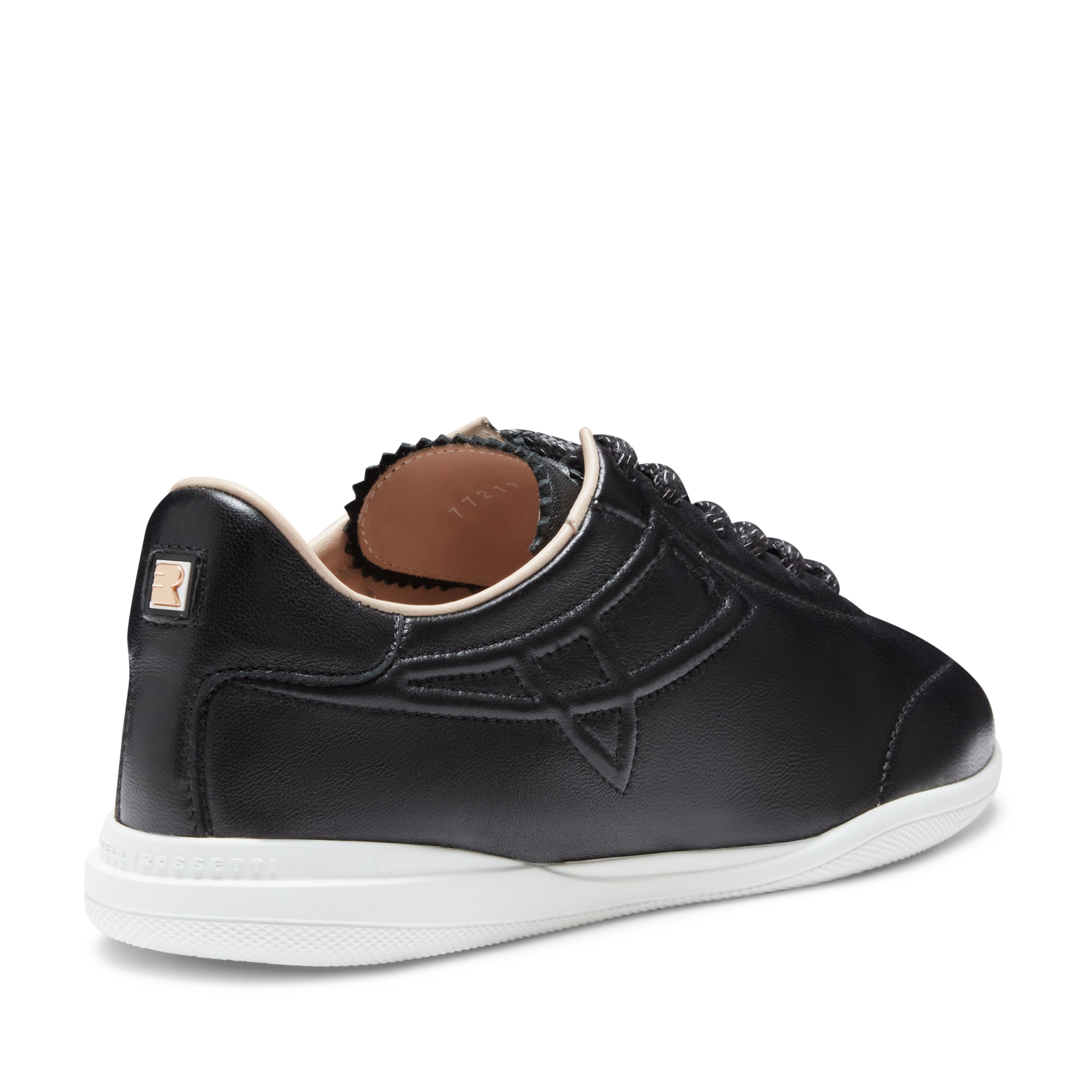 Women's black leather sneaker | Fratelli Rossetti
