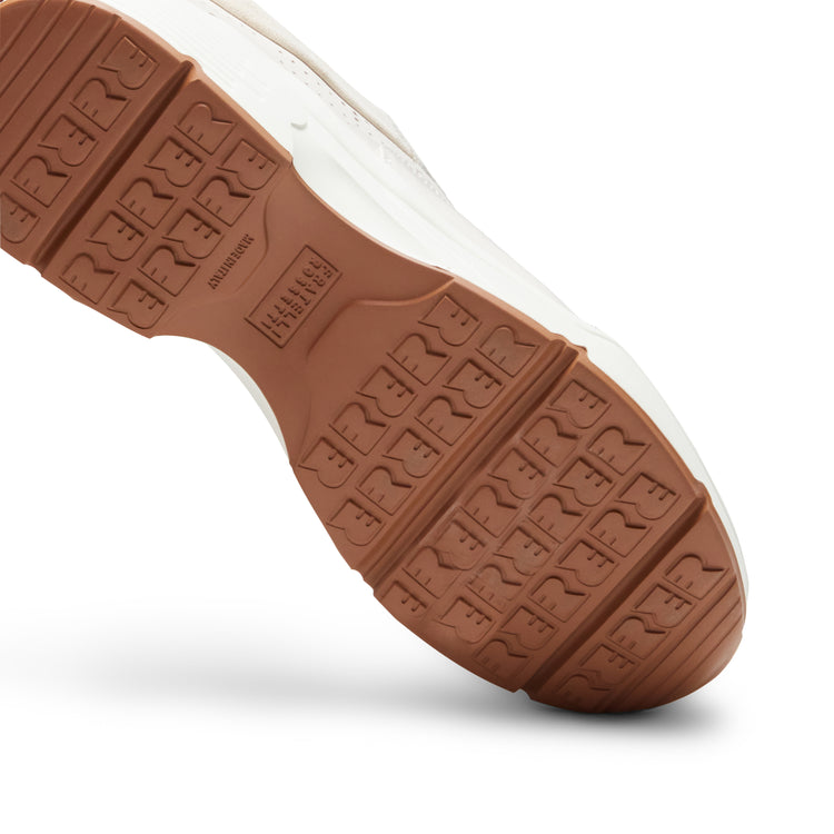 Leather and suede sneaker