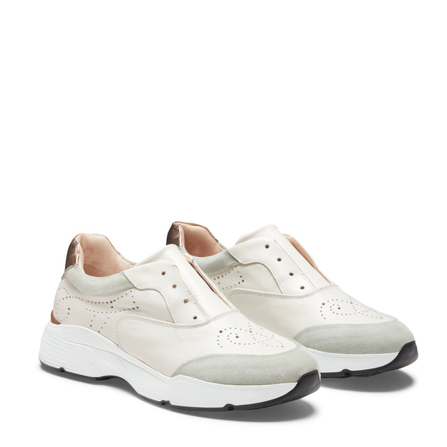 Sneaker in pelle e suede