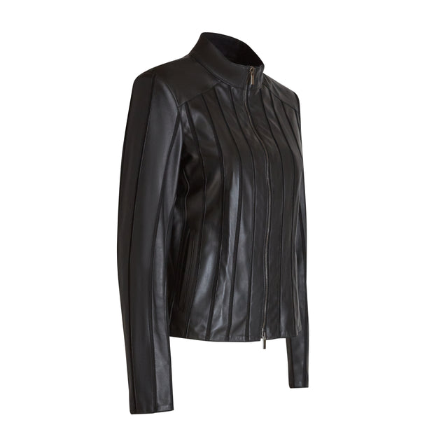 Veste en nappa et jersey