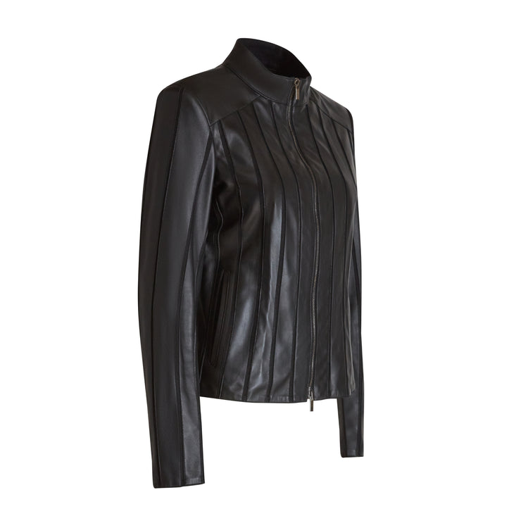 Veste en nappa et jersey