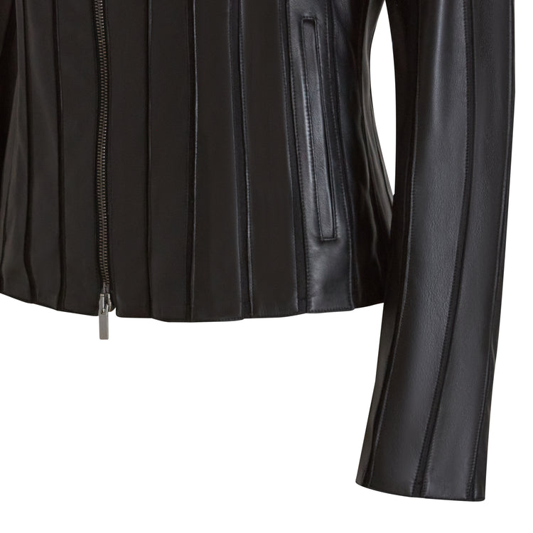 Veste en nappa et jersey