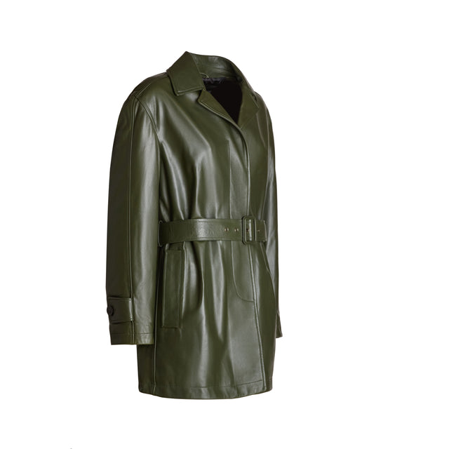 Trench coat in pelle
