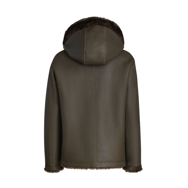 Bomber in shearling reversibile