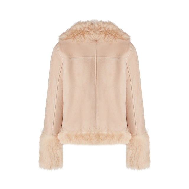 Giubbino in shearling a pelo lungo