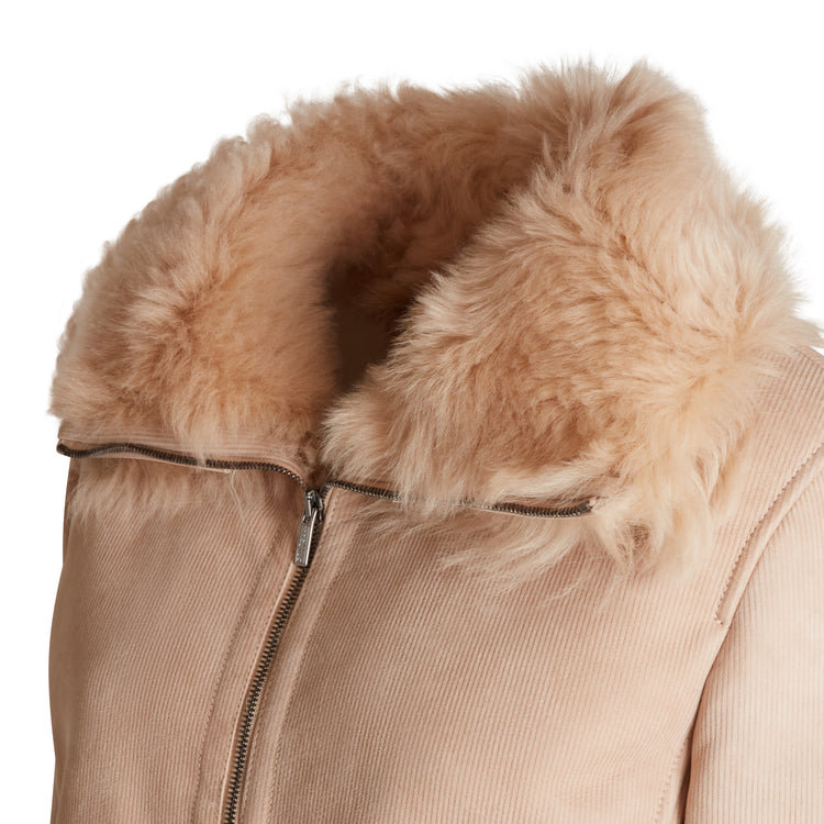 Long-hair shearling jacket