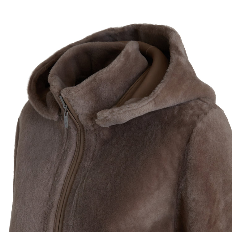 Manteau réversible en peau de mouton