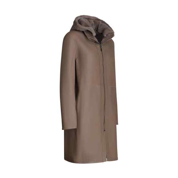 Manteau réversible en peau de mouton