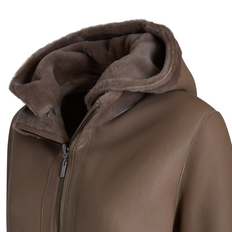 Manteau réversible en peau de mouton